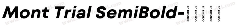 Mont Trial SemiBold字体转换